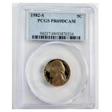 1982-S Jefferson Nickel PCGS PR69DCAM