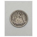 1954 Seated Liberty Half Dime