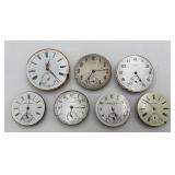 7 Various Antique & Vintage Pocket Watch Movements