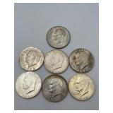 7 40% Silver Eisenhower Dollars
