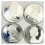 4 1965 Canada 50 Cents Silver Proof Coins