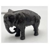 Antique Elephant Cast Iron Penny Bank