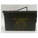 Vtg. Metal Military Ammunition Box