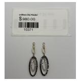14k W&Y Gold Black & White Diamond Earring Jackets