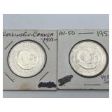 1951/1952 Booker T Washington Silver Half Dollars