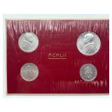 Vintage 1952 Vatican City 4-coin Mint Set (MCMLII)