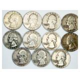 11 1959 Washington Quarters 90% Silver