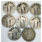8 Quarters 90% Silver