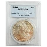 1898-O Morgan Silver Dollar PCGSMS64