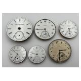 6 Antique & Vtg Elgin Pocket Watch Movements
