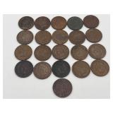21 Indian Head Pennies
