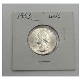 1953 Uncirculated Washington Quarter