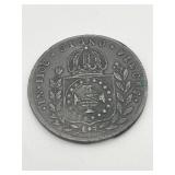 1826-R Brazil 40 REIS Copper Coin