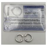 14K White Gold & Diamond Hoop Earrings