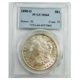 1898-O Morgan Silver Dollar PCGSMS64