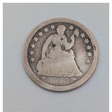 1853 Seated Liberty Dime 90% Silver