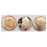 (3) 1776-1976-S Eisenhower Silver Dollar
