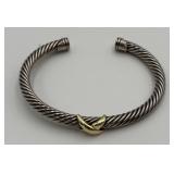 14K & 925 David Yurman X Classic Cable Bracelet