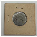 5 Cent ï¿½Shieldï¿½ Nickle w/ Worn off Date