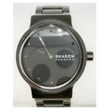 Minimalist Skagen Denmark Midnight Steel Watch