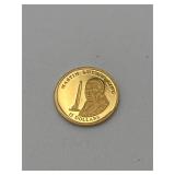 2001 Republic of Liberia MLK $25 24KT Gold Coin