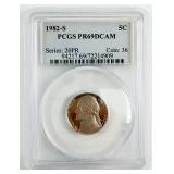 1982-S Jefferson Nickel PCGS PR69 DCAM