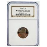 1980-S Jefferson Nickel NGCPF68 ultra Cameo