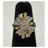 14K Yellow Gold 3cttw Diamond Ring 7.008gr