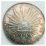 Rare 1895 Mexican 8 Reales Silver Coin