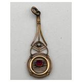 Gold Filled Art Nouveau Lavalier Pendant