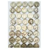 Roll of 40 - 90% Silver Quarters