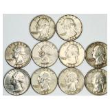 10 1963 Washington Quarters 90% Silver