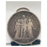 1875 Republique Francaise, 90% Silver