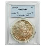 1898-O Morgan Silver Dollar PCGSMS64