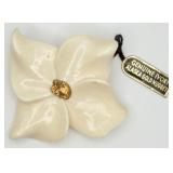 Ivory Pin w/ Gold 22KT Nugget Center
