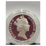 1990 Elizabeth II $10 Dollar Silver Coin