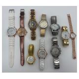 Lot of 10 Various Ladies Wrist Watches