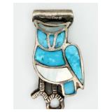 925 Turquoise Owl Pendant
