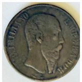 Rare 1867 Mexican Maximiliano Emperador 1 Peso