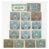 WW2 Allied Military Authority Banknotes