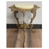Antique Marble Top Plant Stand