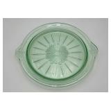 VTG green 'Tendril' pattern handled plate uranium