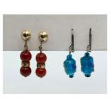 2 Pair of Beaded Ear Clips