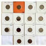 14 Indian Head Pennies