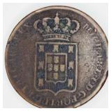1829 Portugal 40 Reis (known as a pataco)