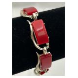 Vintage Red Lucite Bracelet