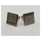 925 Vintage Mid-century Square Cufflinks