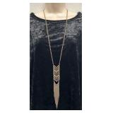 Bronze-Tone Necklace w/ Tassel
