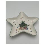 Vtg Nikko 'Happy Holidays Star-shaped Trinket Dish