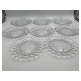 8 VTG Fostoria American Salad/Dessert Plates